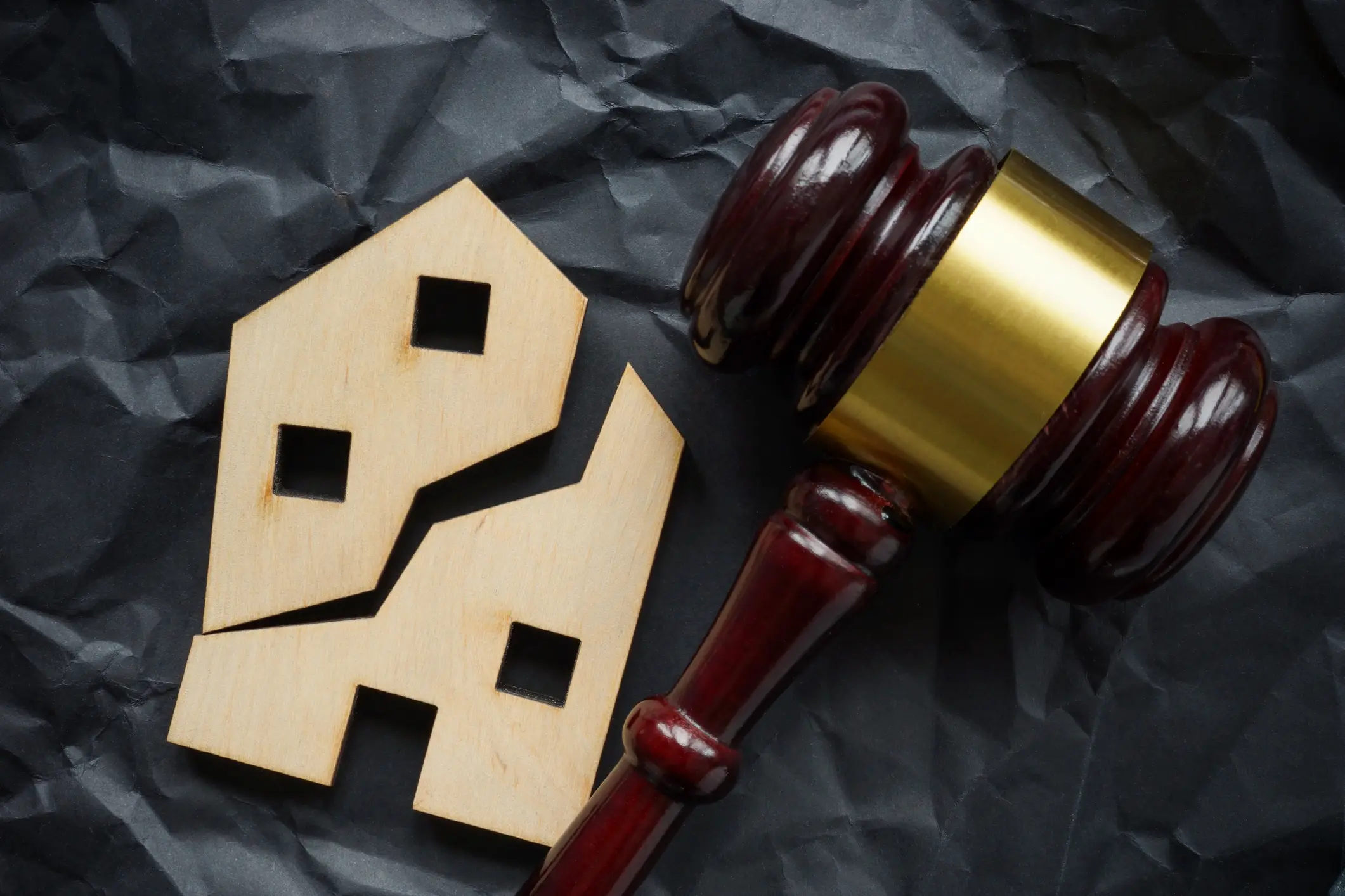 Legal concept with house and gavel