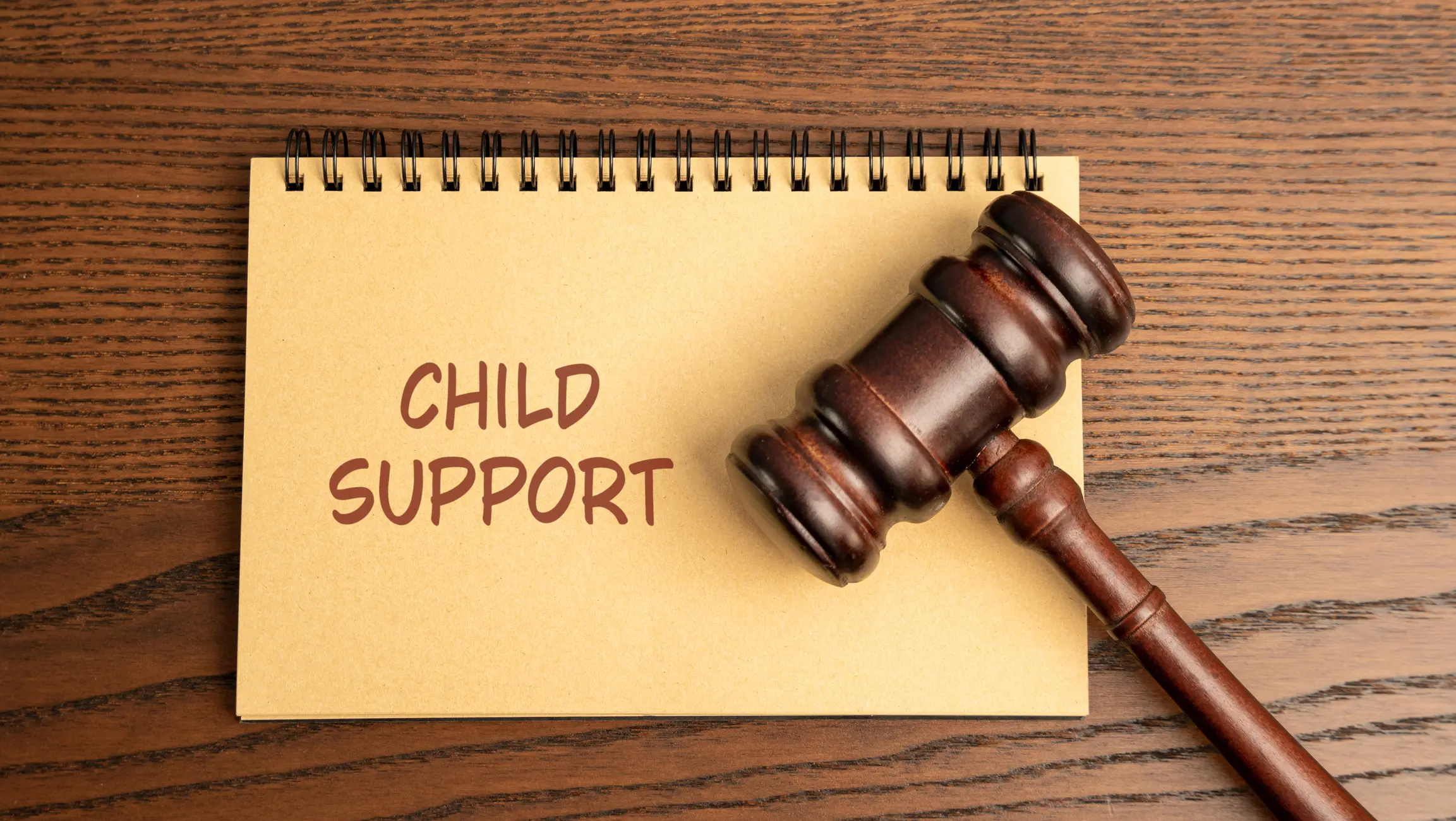 Legal concept: child support and gavel