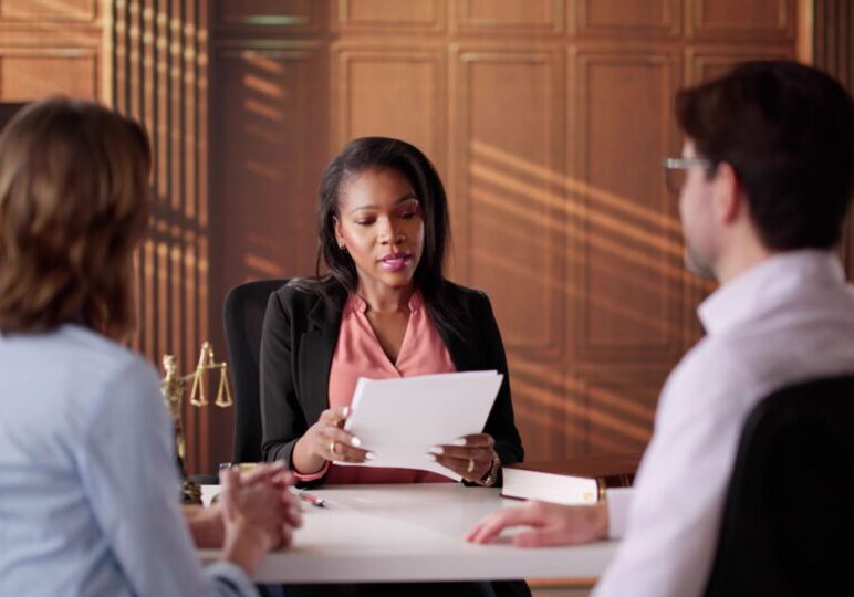 Professional meeting in office setting